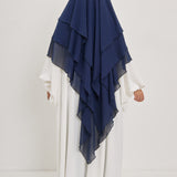 Khimar Olayya - Triple volants mousseline