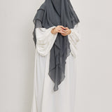 Khimar Olayya - Triple volants mousseline