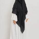Khimar Olayya - Triple volants mousseline