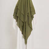 Khimar Olayya - Triple volants mousseline