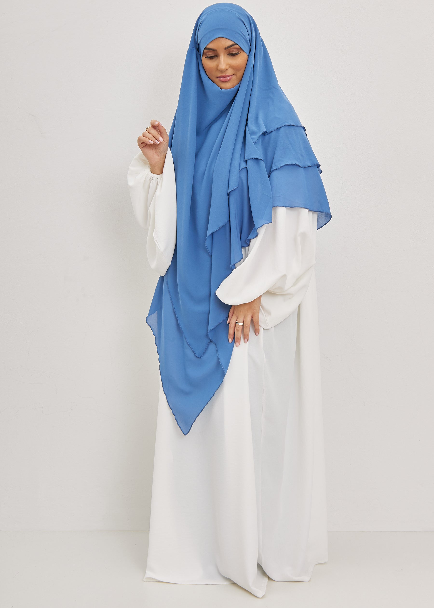 Khimar Olayya - Triple volants mousseline