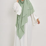 Khimar Olayya - Triple volants mousseline