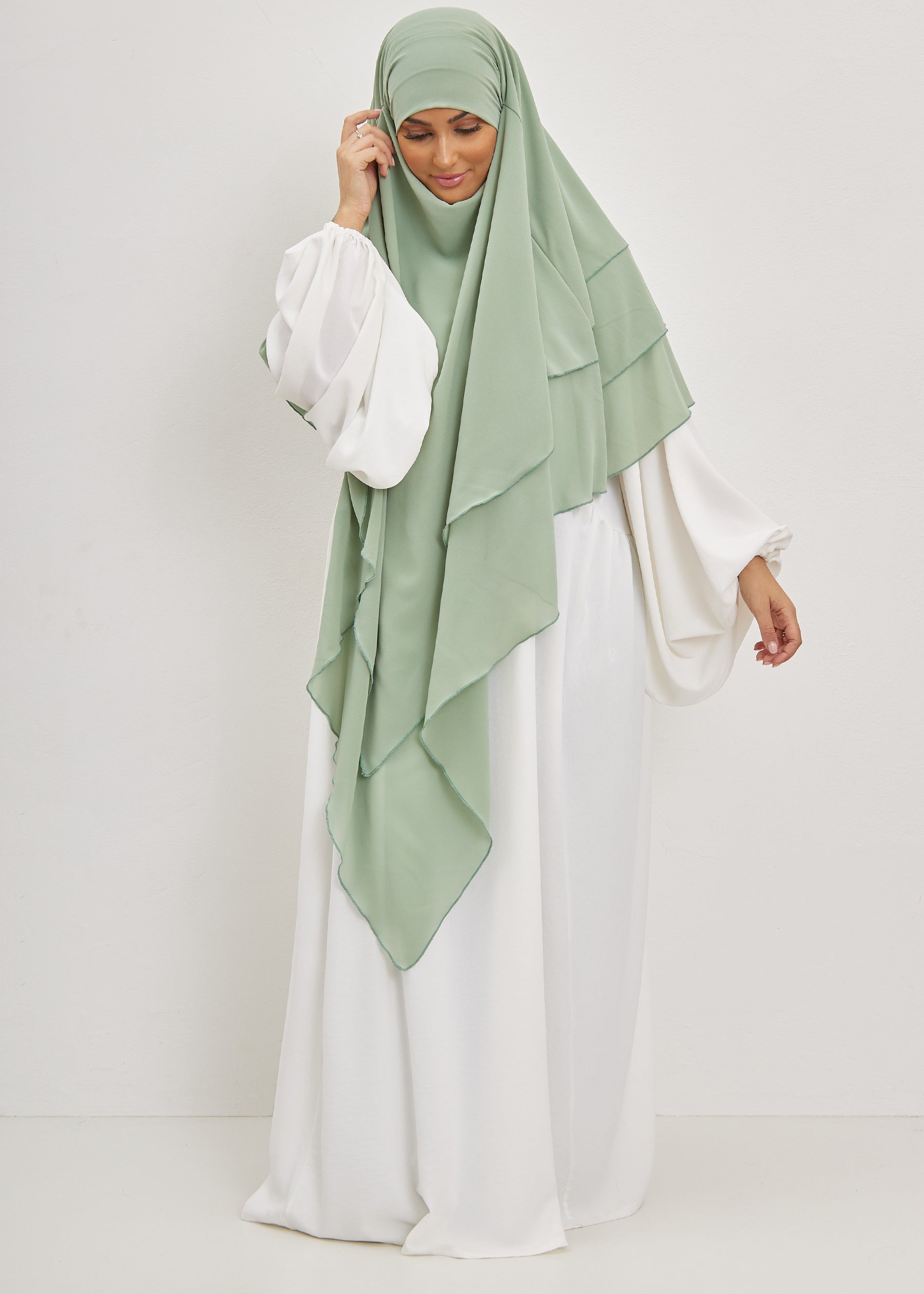 Khimar Olayya - Triple volants mousseline