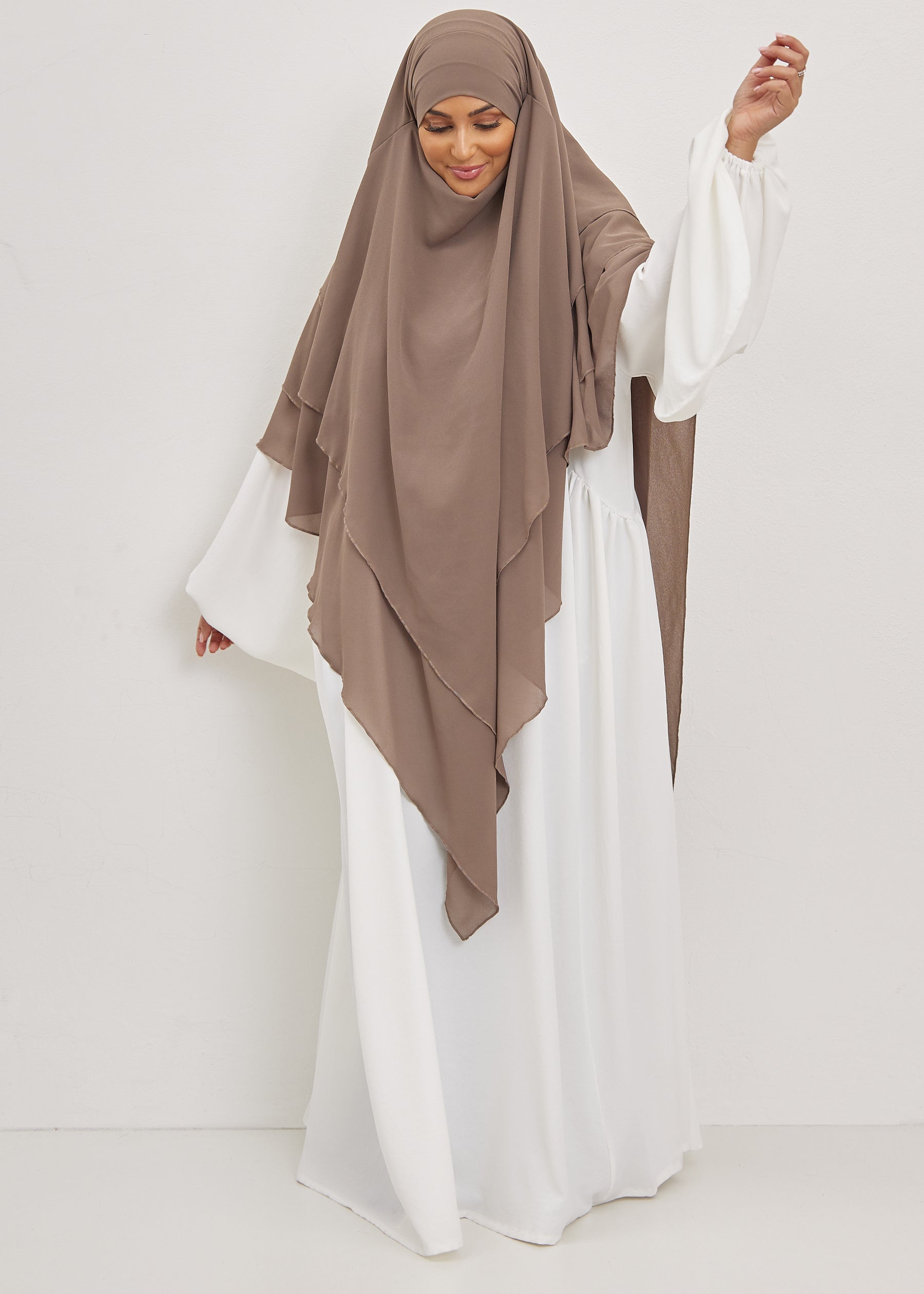 Khimar Olayya - Triple volants mousseline