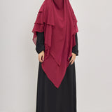 Khimar Olayya - Triple volants mousseline