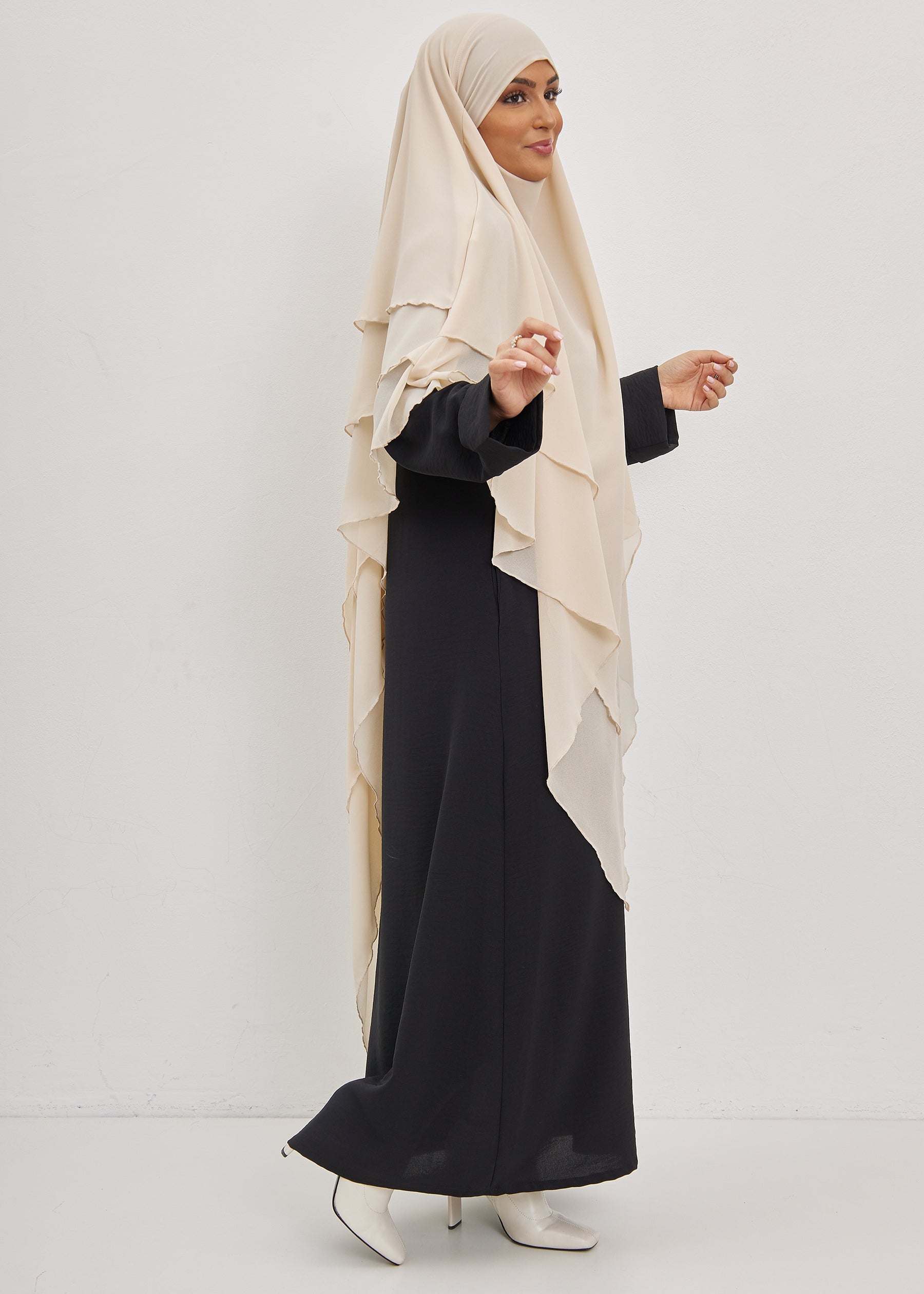 Khimar Olayya - Triple volants mousseline