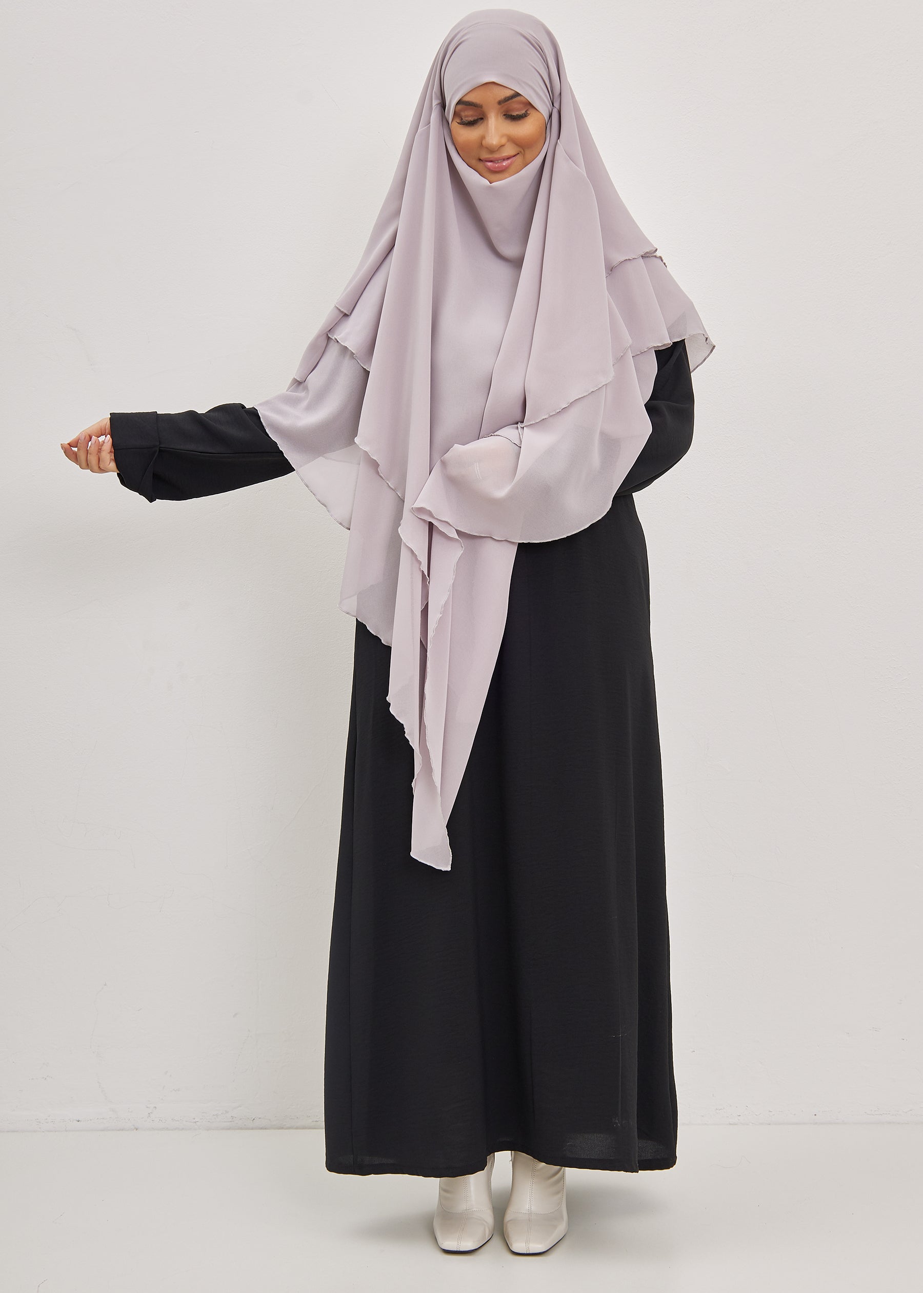 Khimar Olayya - Triple volants mousseline