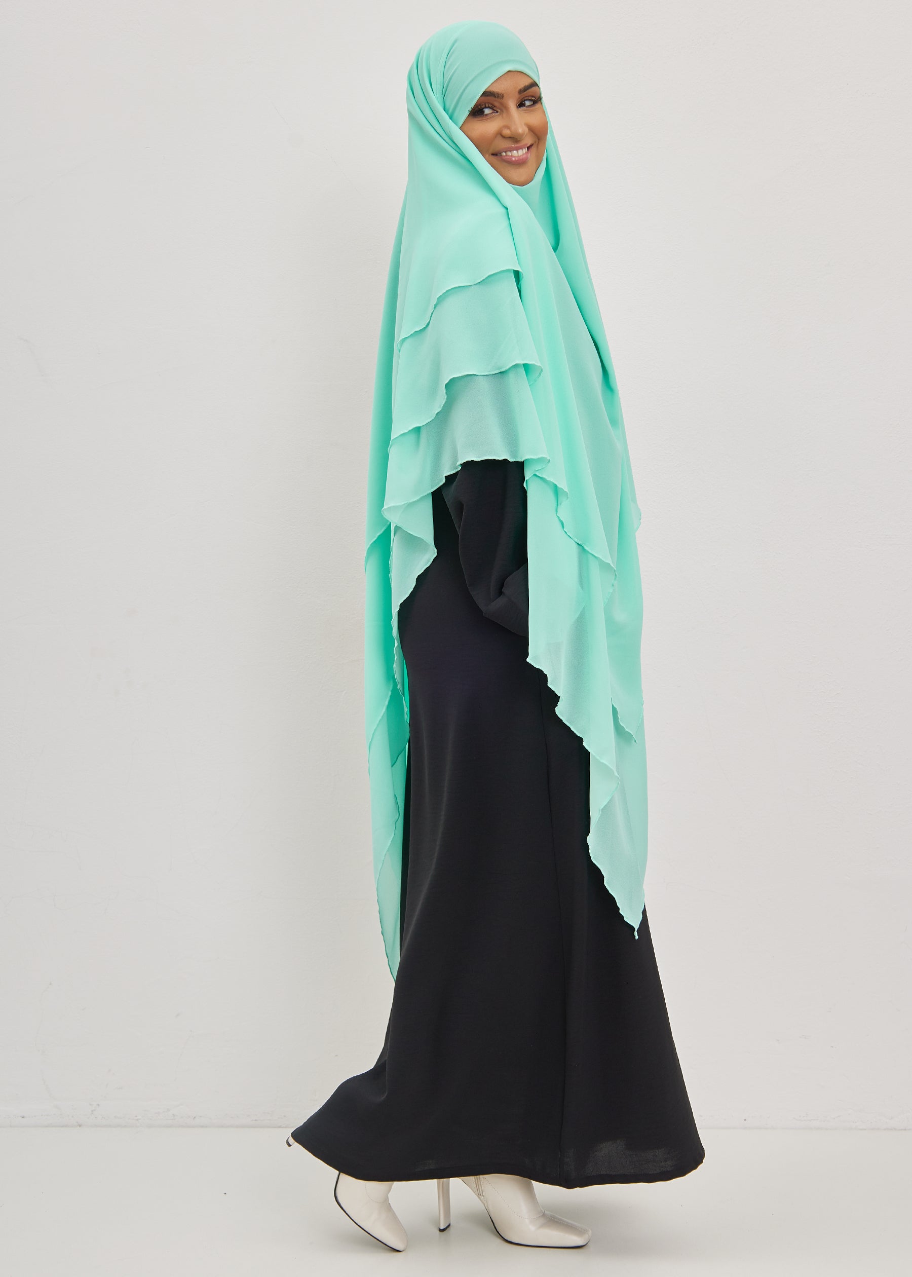 Khimar Olayya - Triple volants mousseline