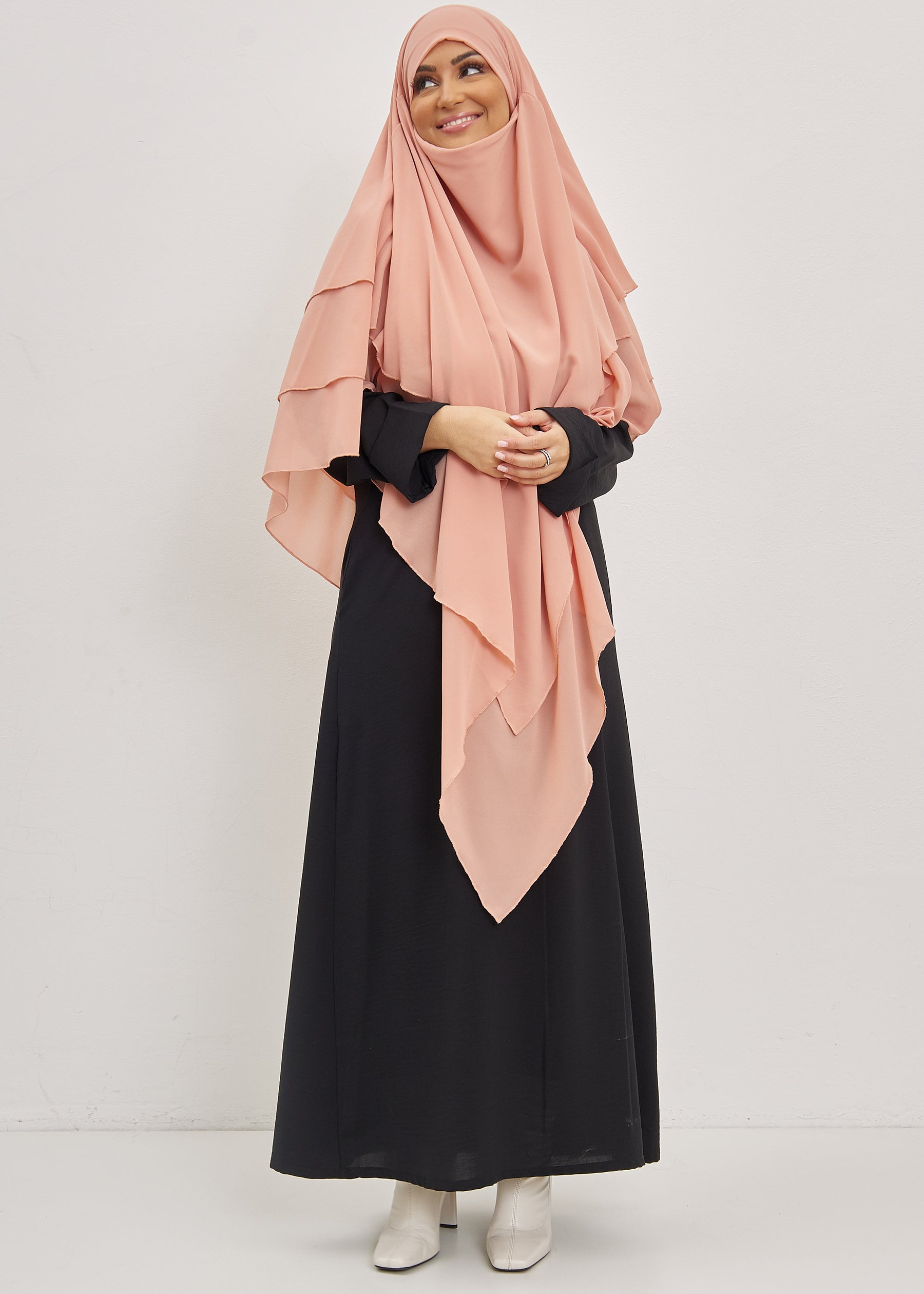 Khimar Olayya - Triple volants mousseline