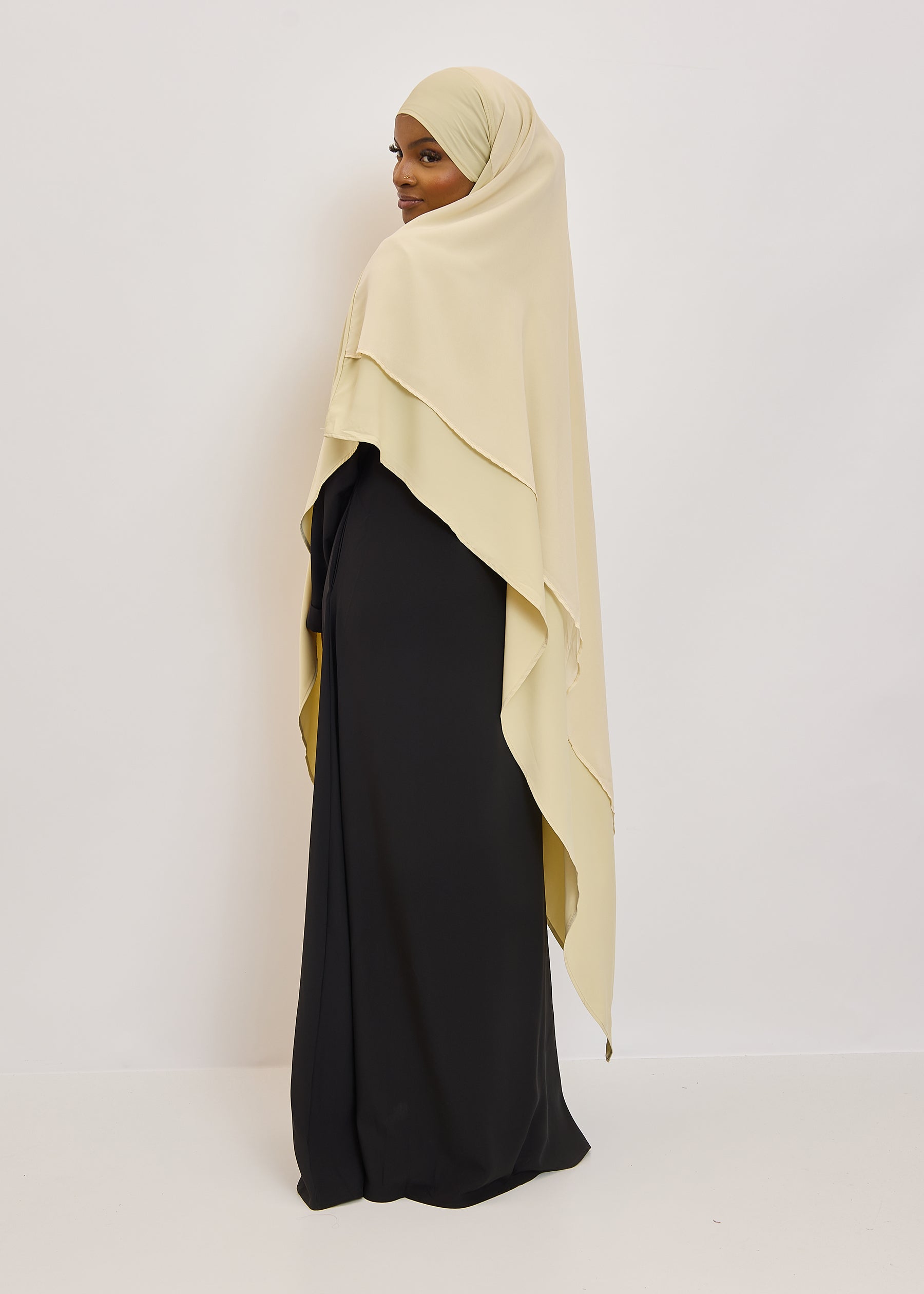 Khimar Sana - Long double volants médine