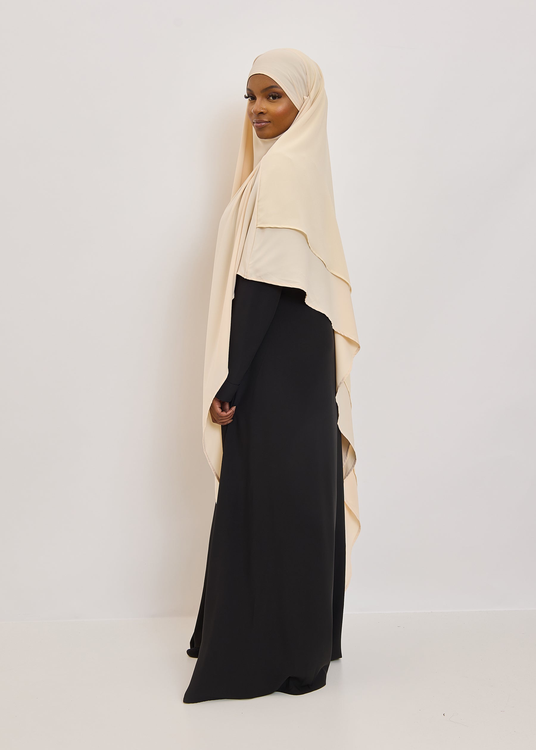 Khimar Sana - Long double volants médine