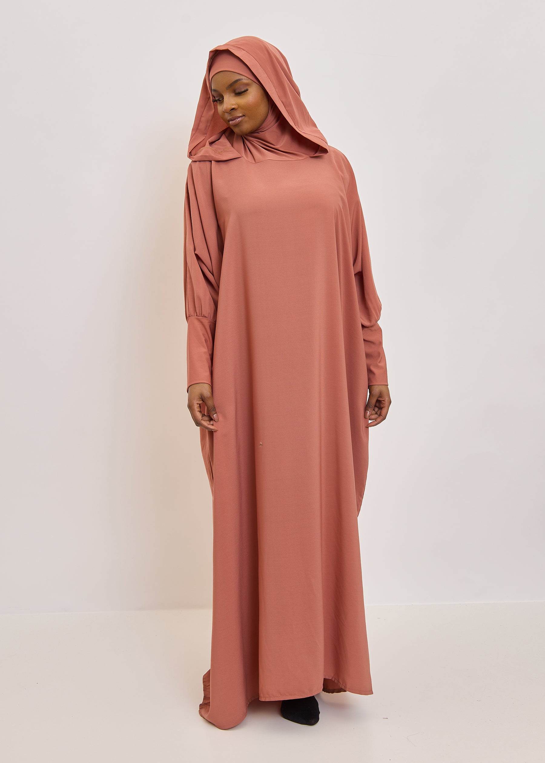 Jilbab Wendie - 1 Pièce capuche microfibre