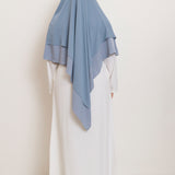 Khimar Salwa - Short double ruffles medina