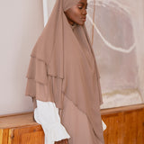 Khimar Olayya - Triple volants mousseline