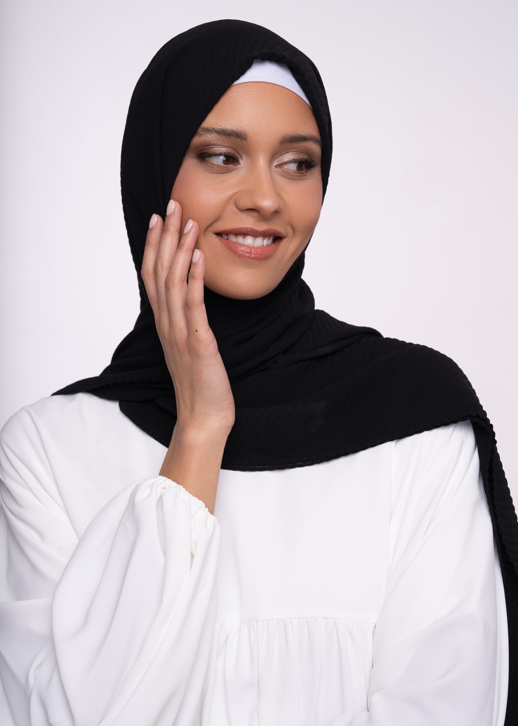 Hijab - Pleated muslin