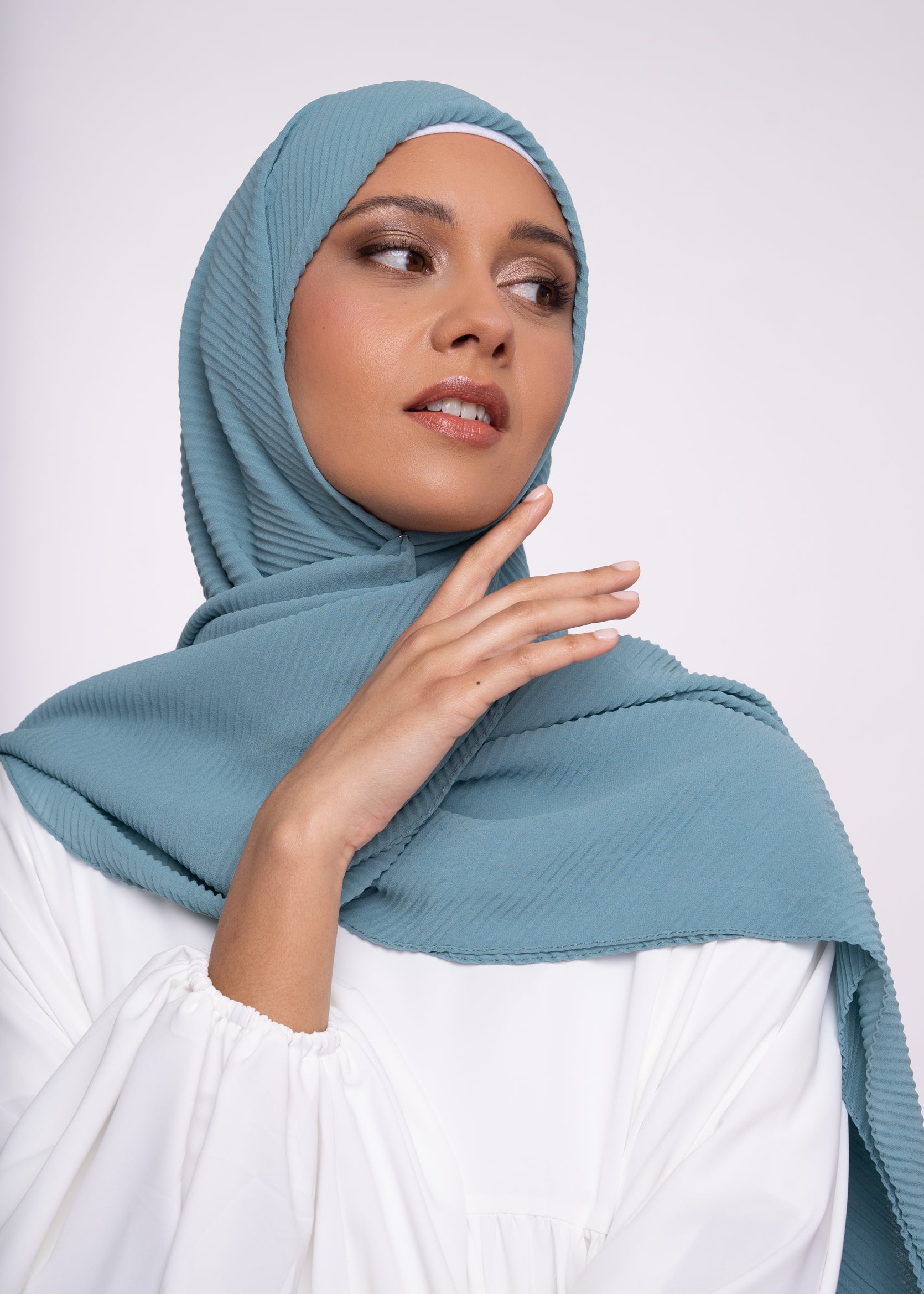 Hijab - Pleated muslin