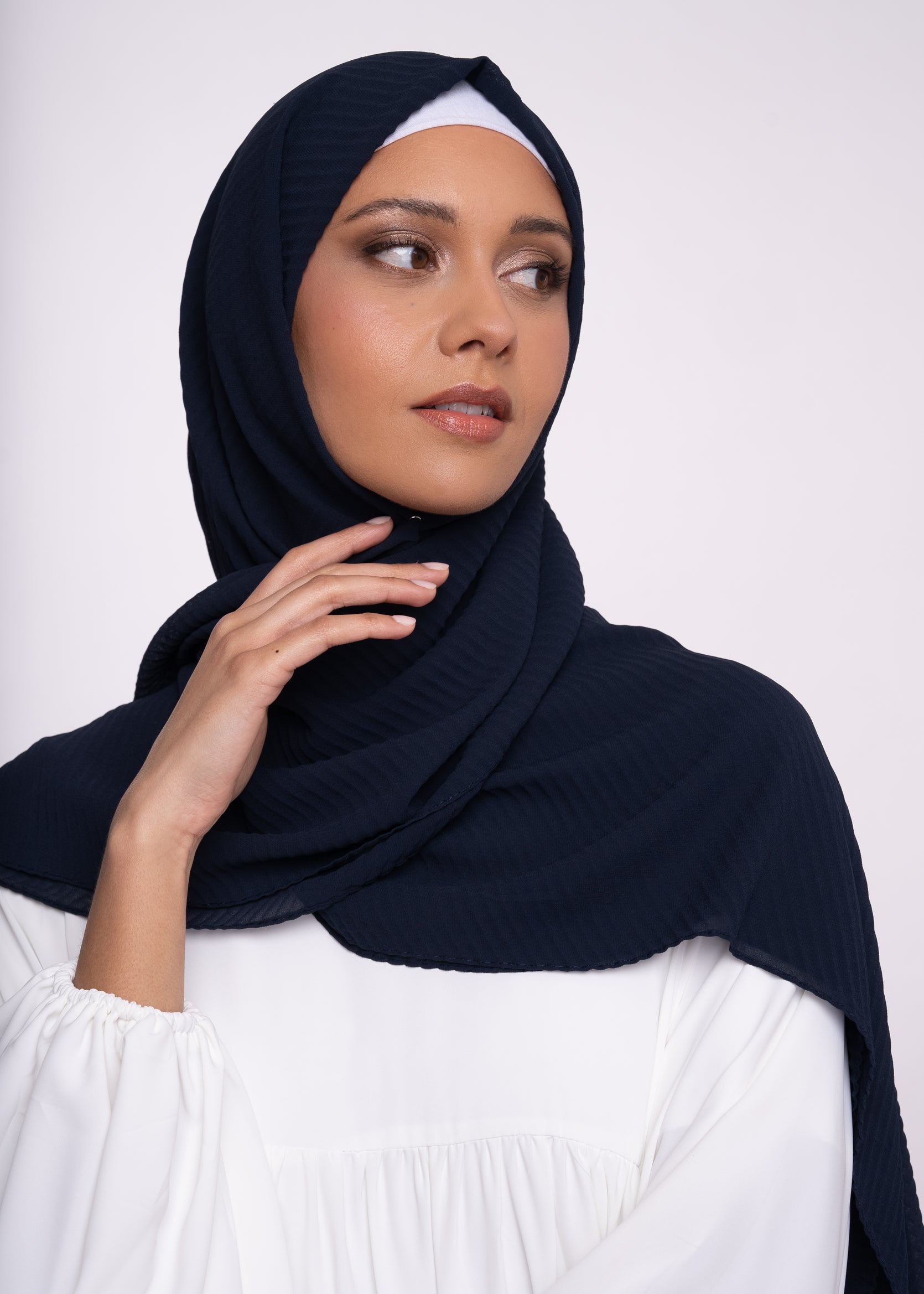 Hijab - Pleated muslin