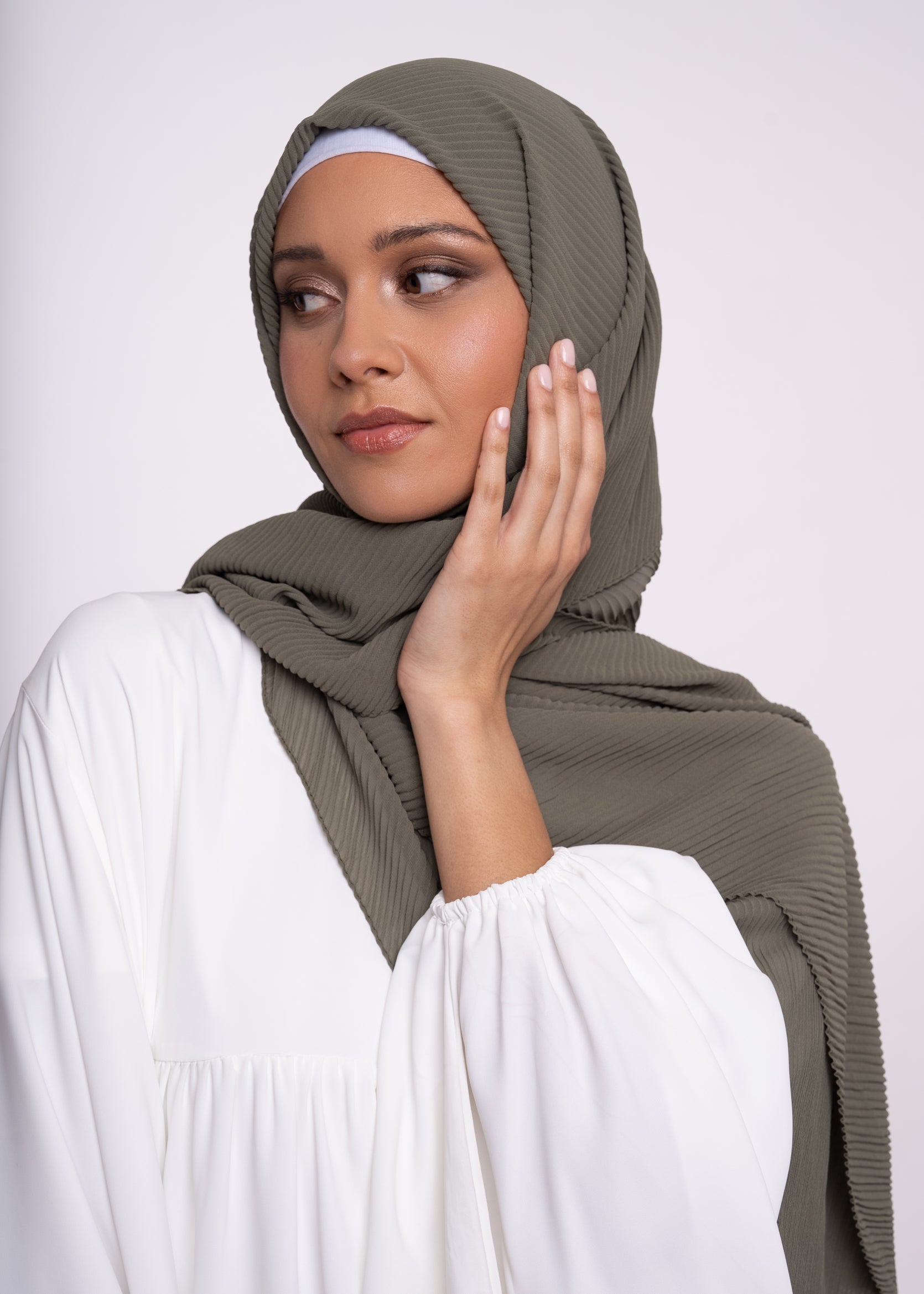 Hijab - Pleated muslin