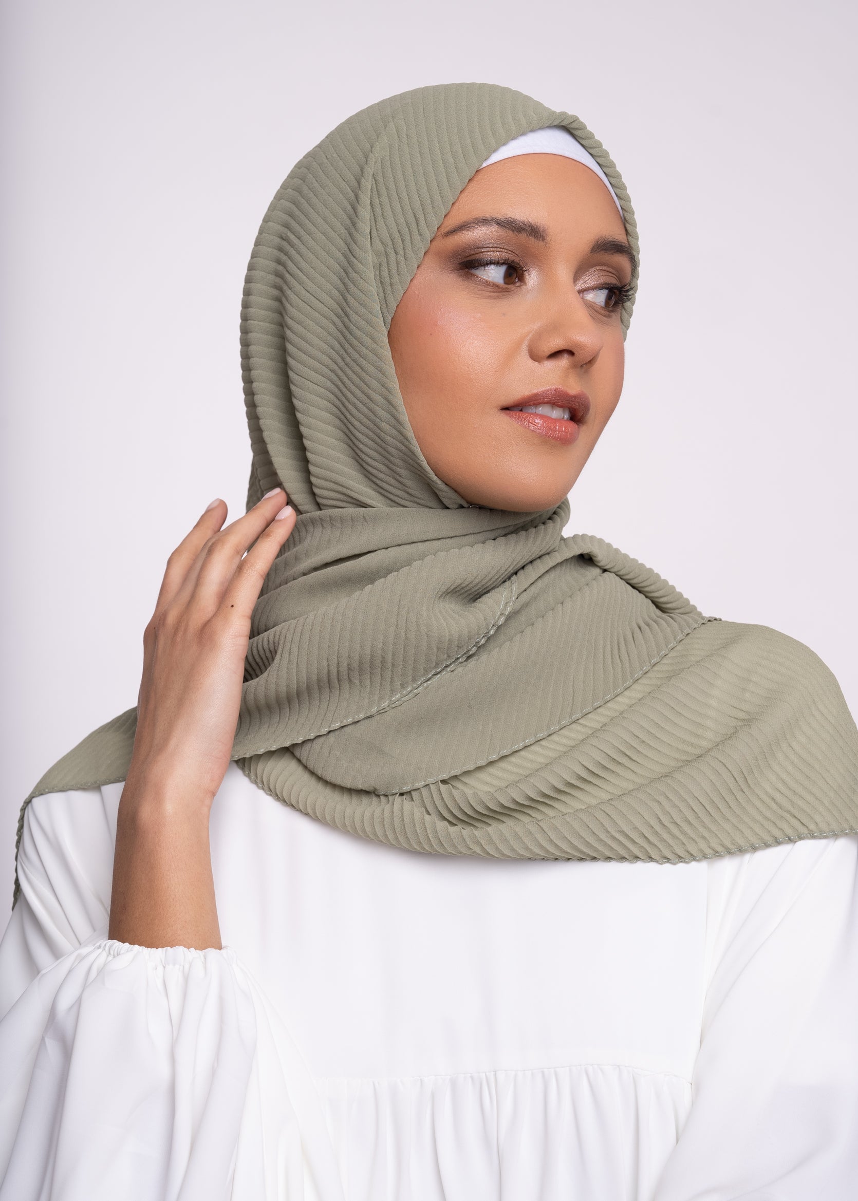 Hijab - Pleated muslin