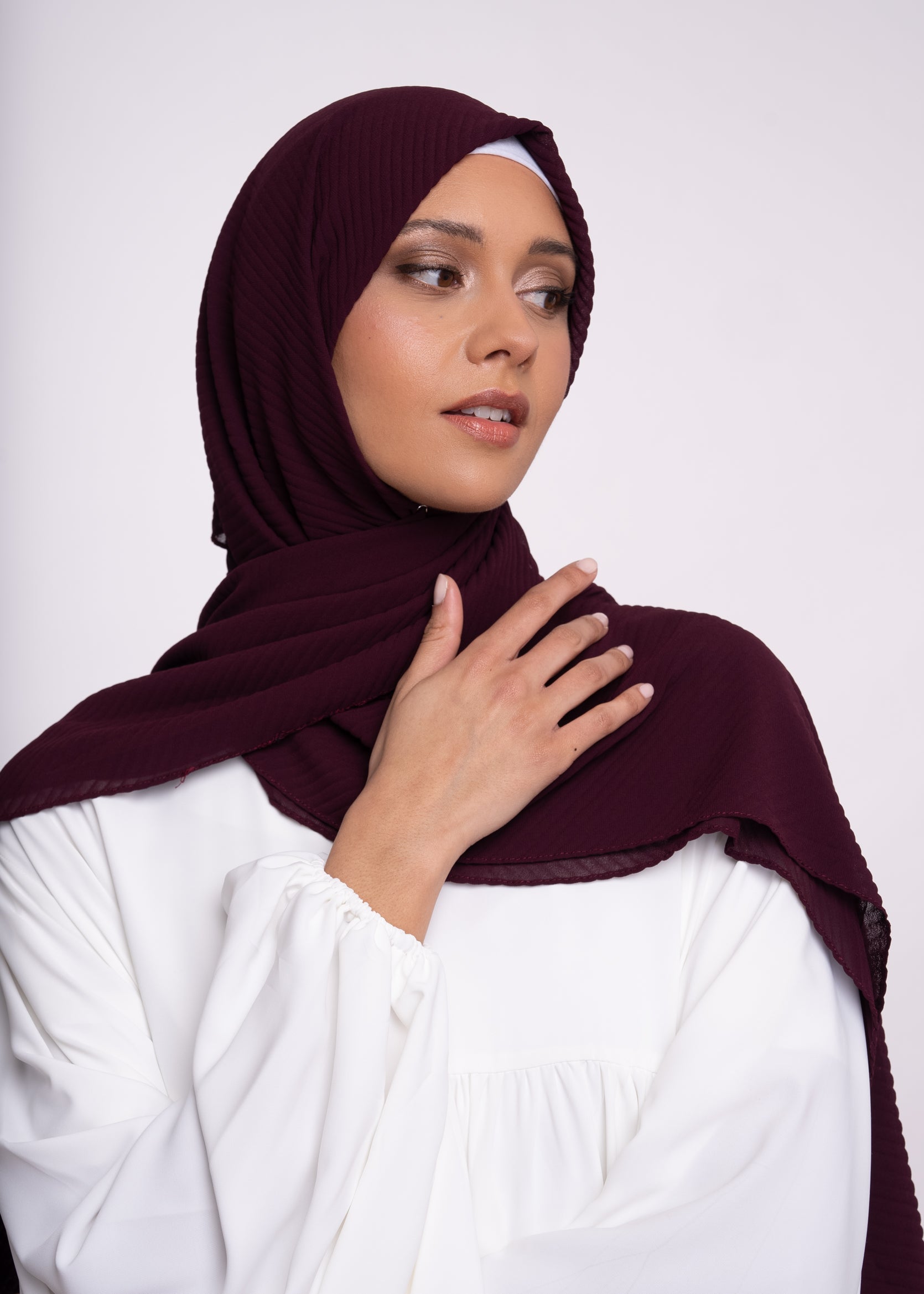 Hijab - Pleated muslin